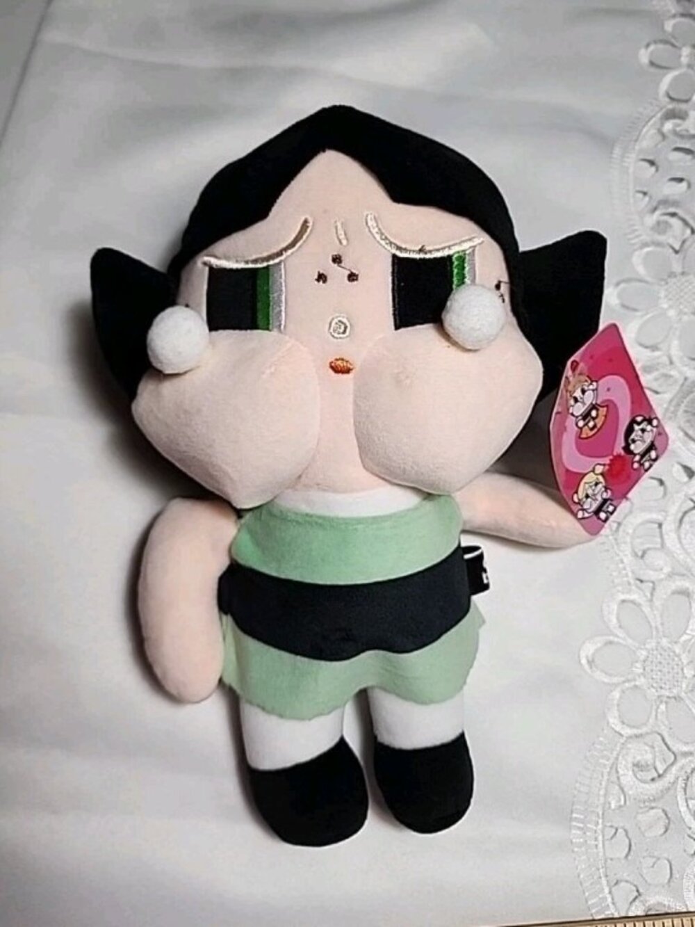 POP MART CRYBABY The Powerpuff Girls Series Buttercup 9” Plush Embroidered Eyes